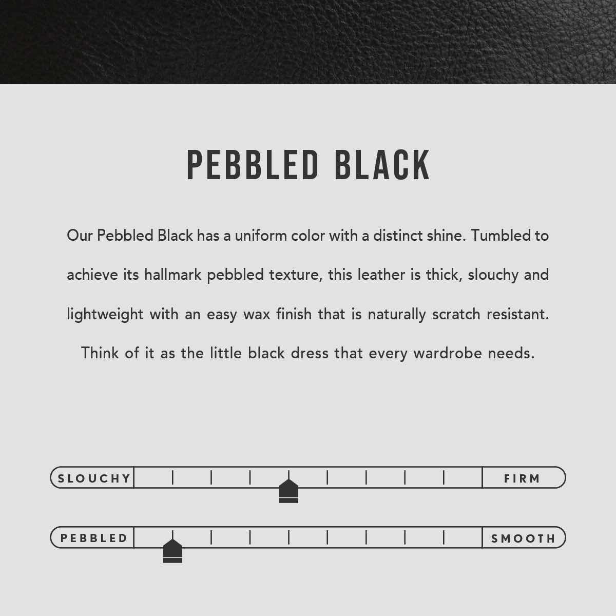 All Color: Pebbled--Black | infographic