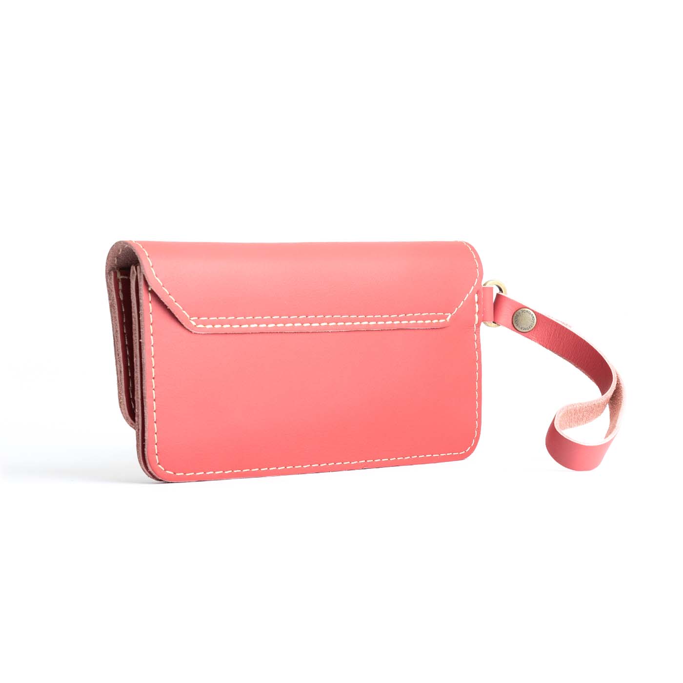 Begonia | Leather wallet clutch with wristlet and magnetic closure