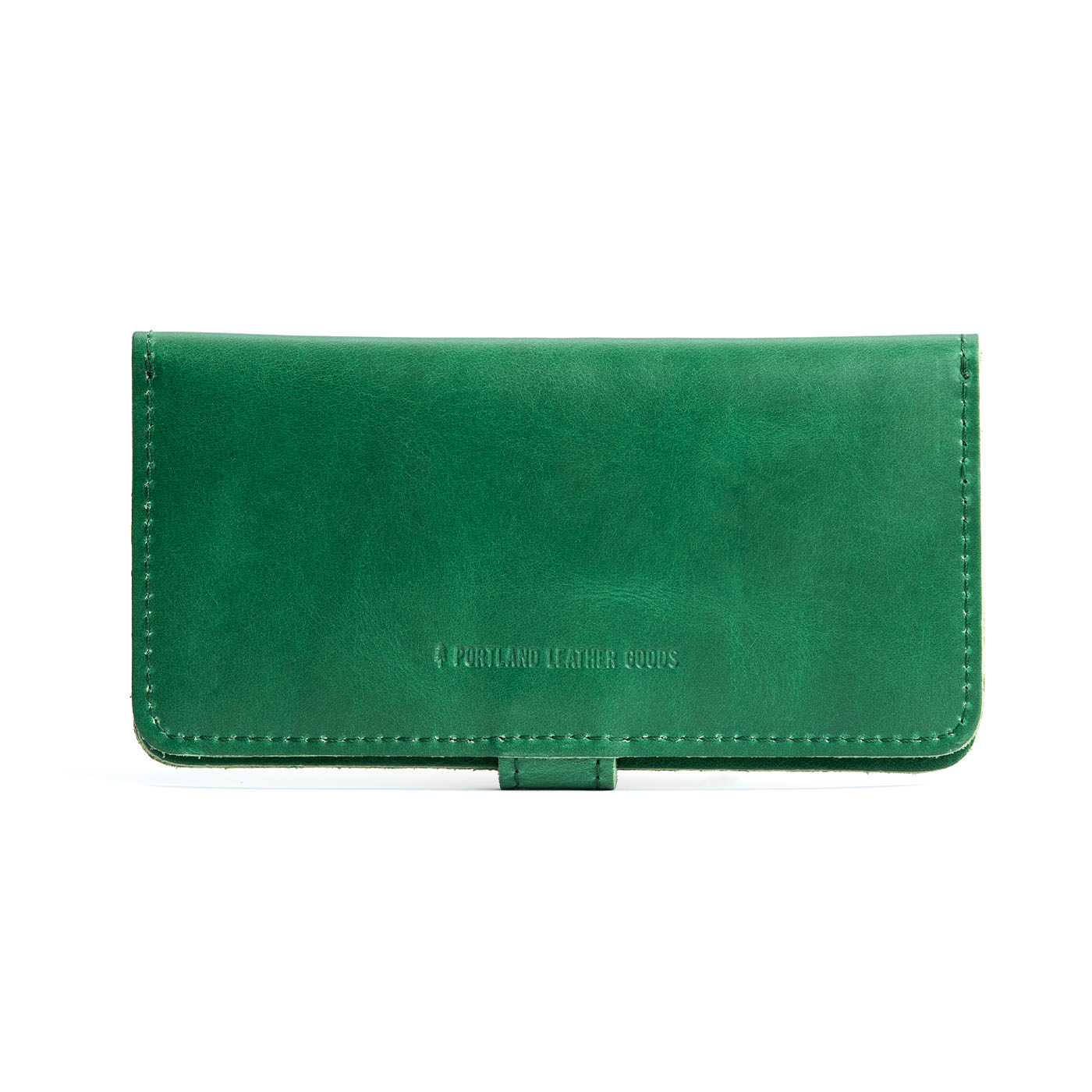 Cowboy Mint | Back of leather wallet closed