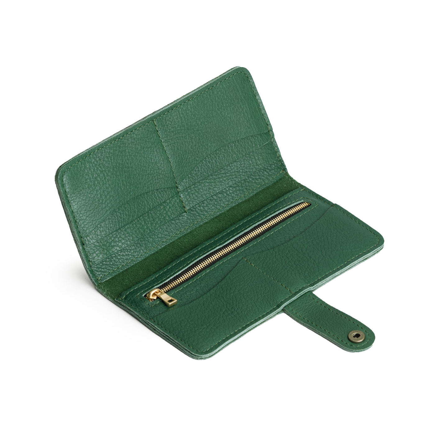 Bacalar | Leather wallet with snap open