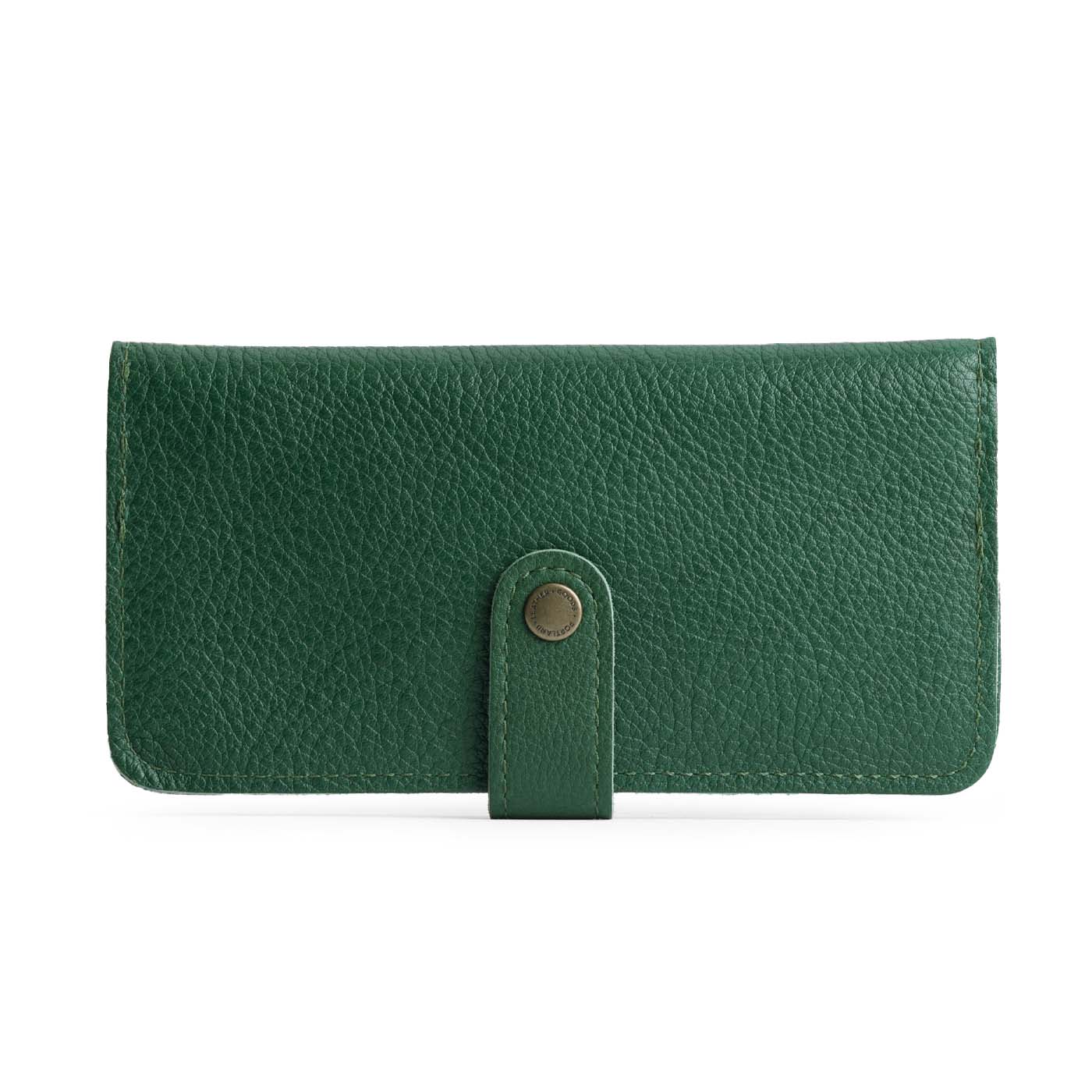 Bacalar | Leather wallet with snap closed