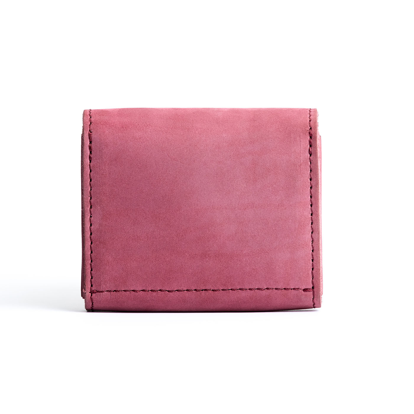 Foxglove | Backside of compact leather wallet with snap closure 