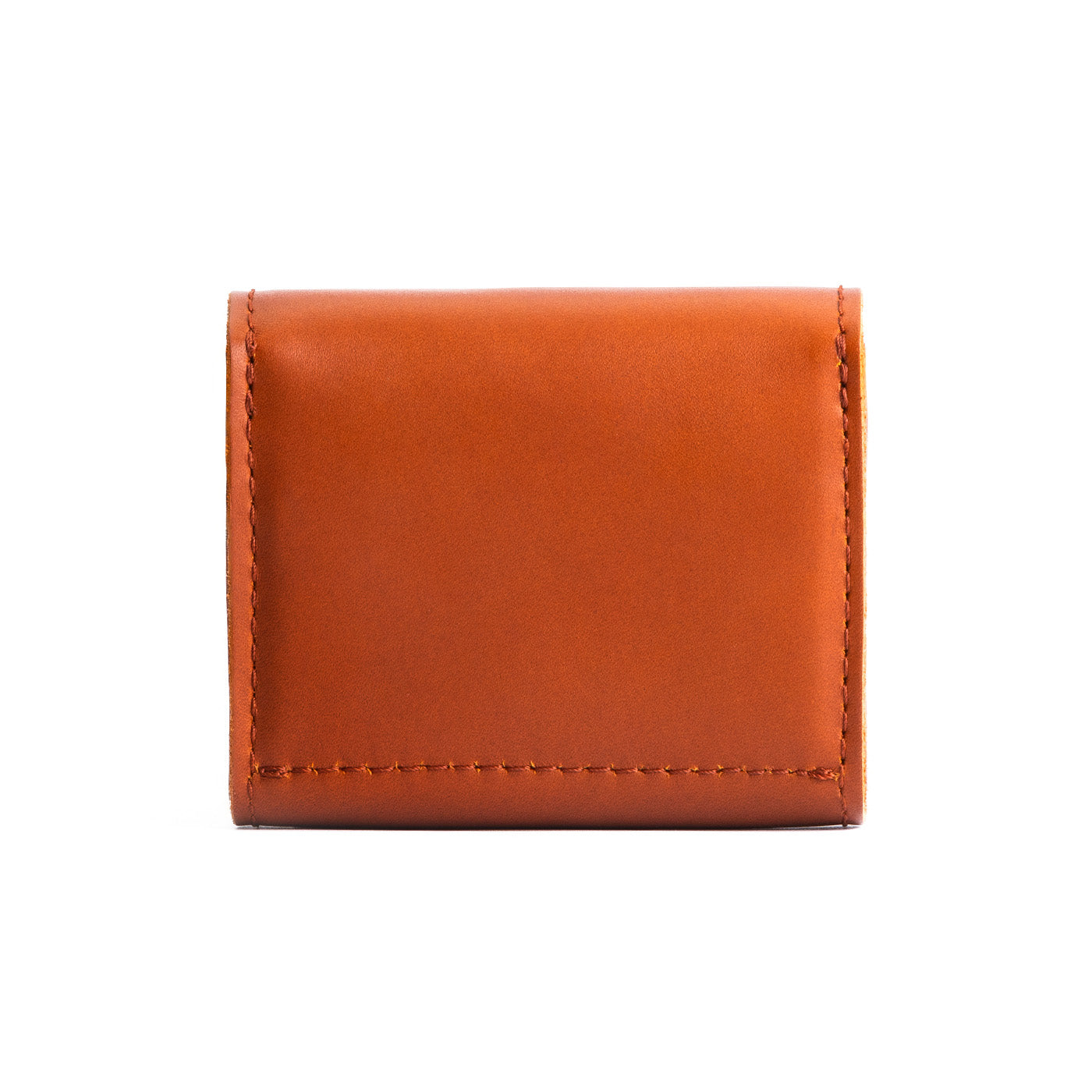 Tuscany | Backside of compact leather wallet with snap closure 