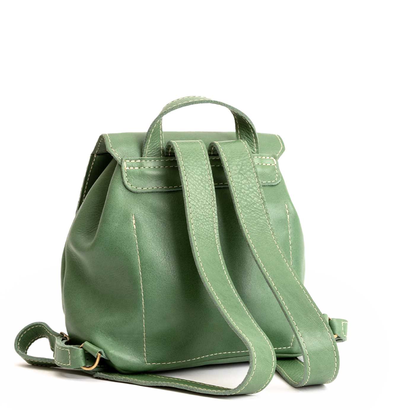 All Color: Eucalyptus | Slouchy leather bucket backpack