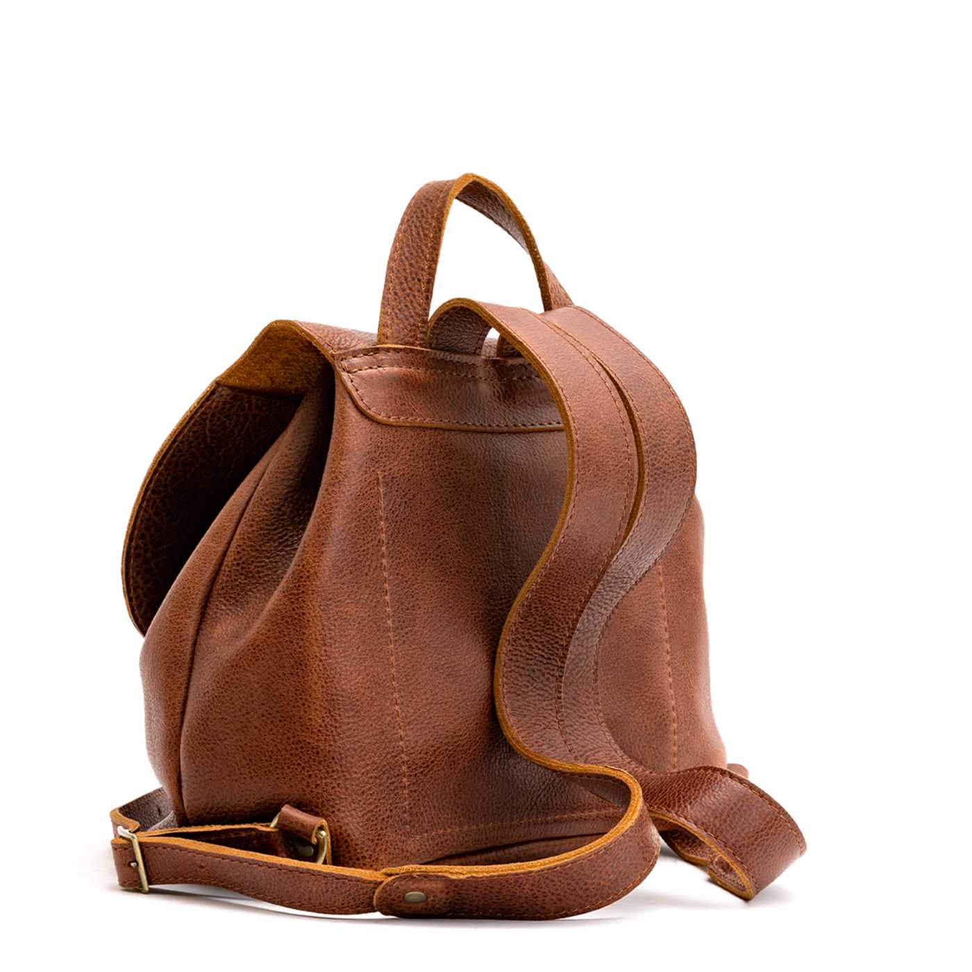 All Color: Nutmeg | Slouchy leather bucket backpack