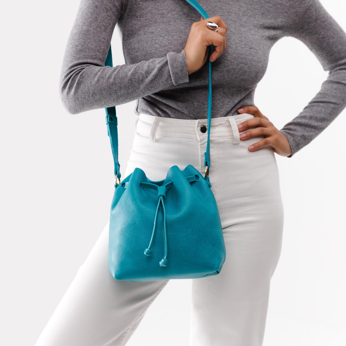 Baja*Small | Slouchy crossbody bag with drawstring closure