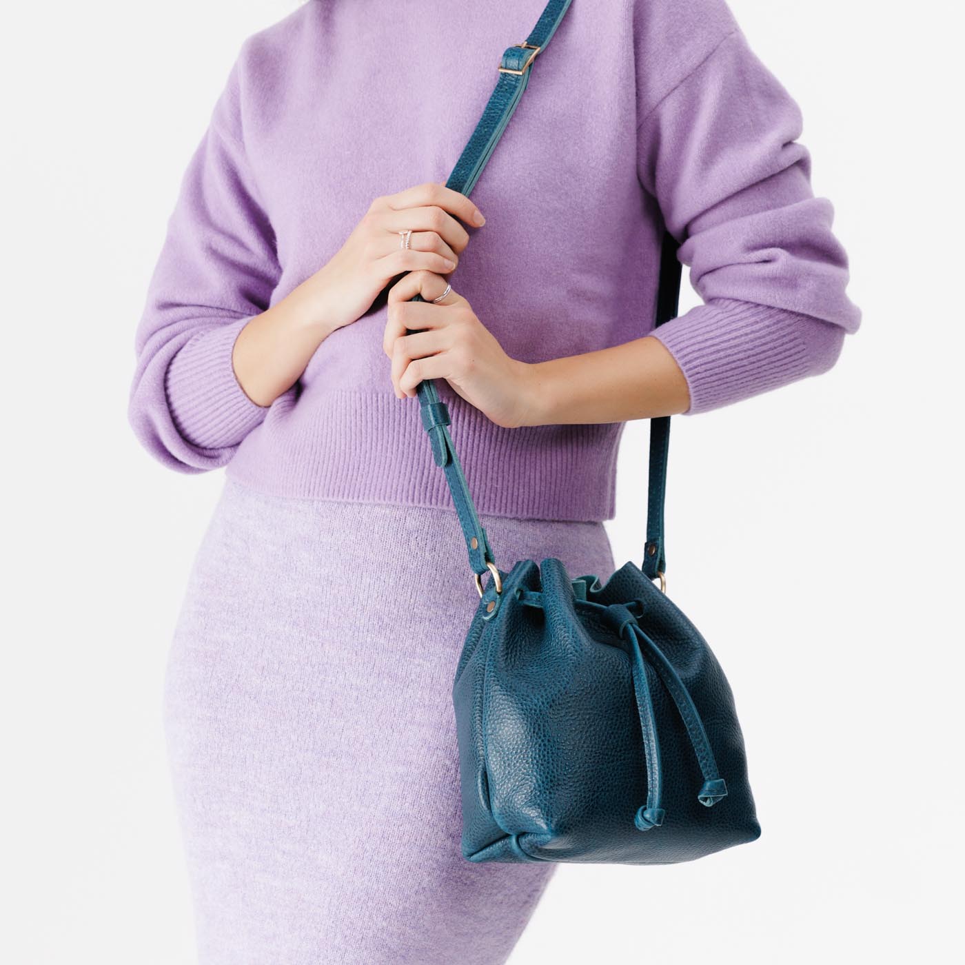 Caspian Small | Slouchy crossbody bag with drawstring closure