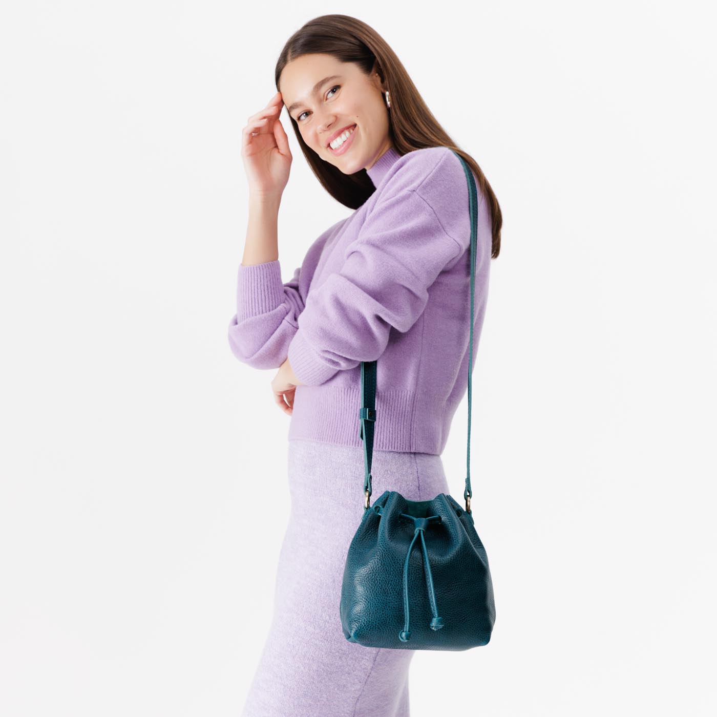 Caspian Small | Slouchy crossbody bag with drawstring closure