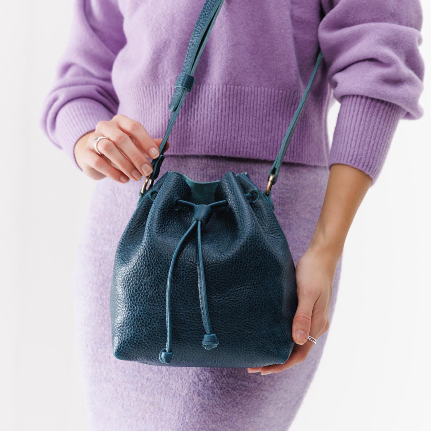 Caspian*Small | Slouchy crossbody bag with drawstring closure