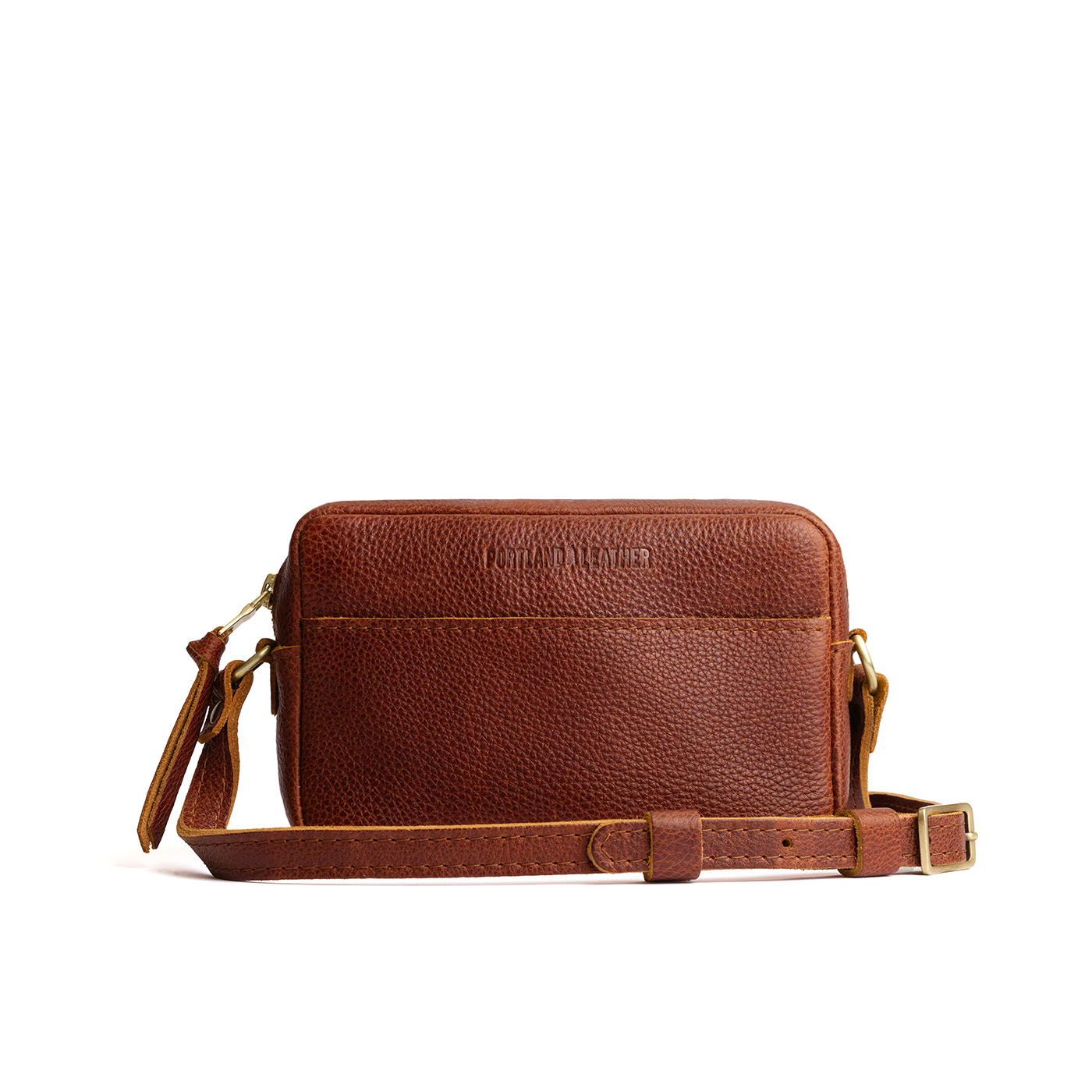 Nutmeg*Small | Petite rectangular crossbody with adjustable strap