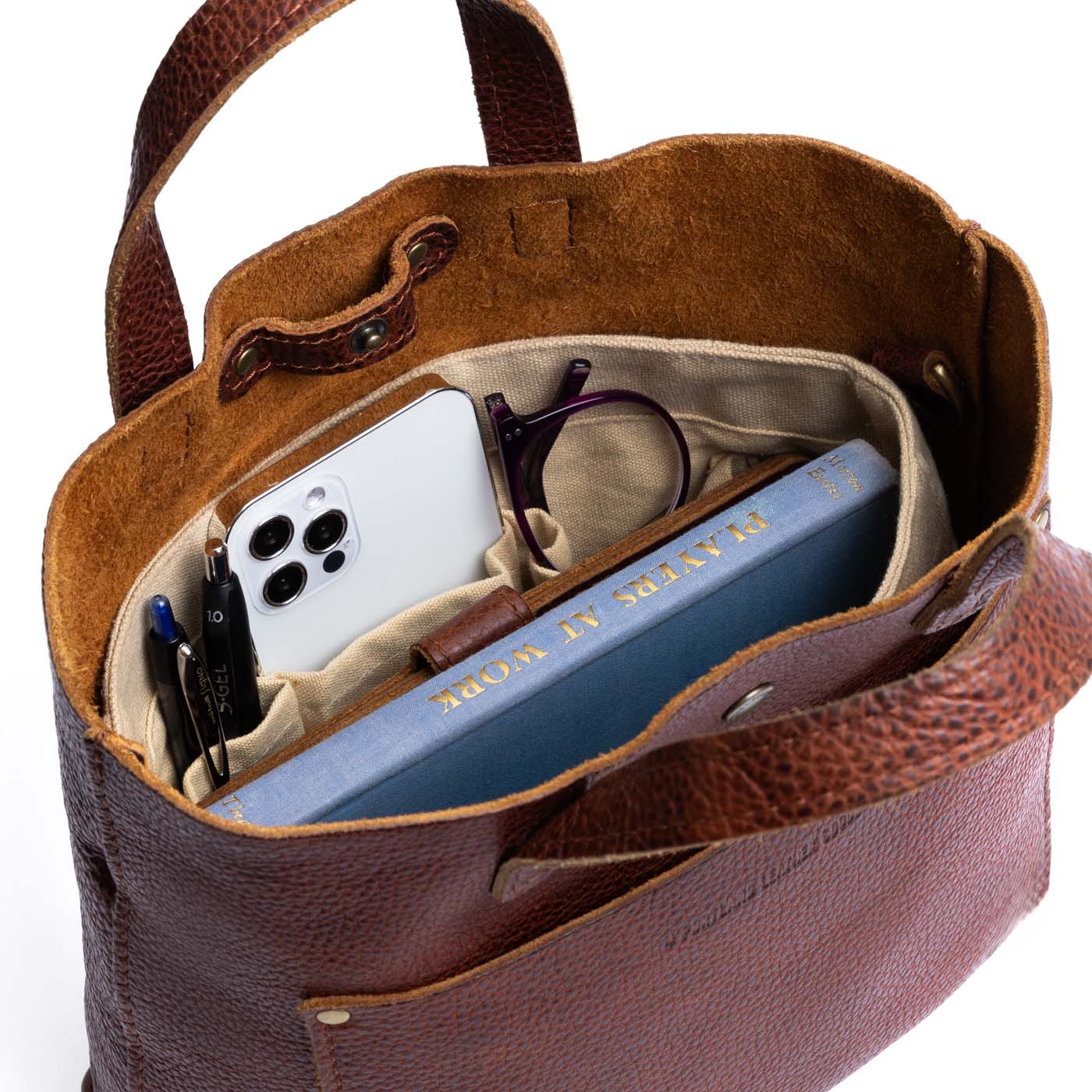 ANY Small | Small Canvas Organizer inside a Mini Crossbody Tote