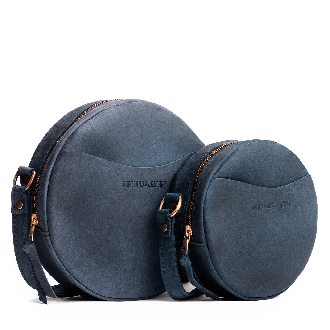  Deep Water | Circle shaped crossbody bag with top zipper