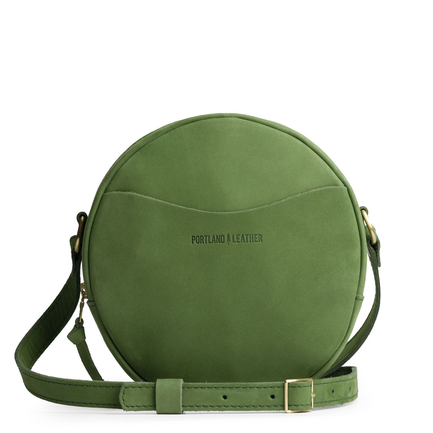 Succulent Large | Circle shaped crossbody bag with top zipper