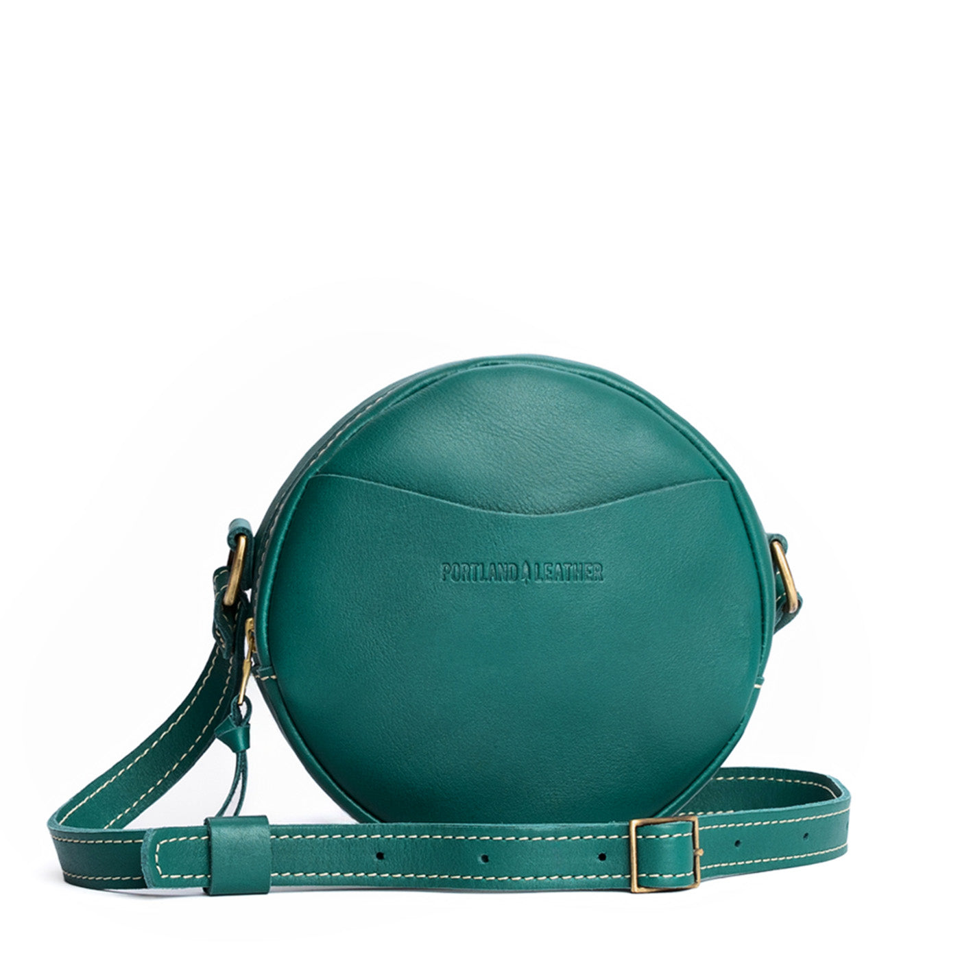 Peacock*Small | Circle shaped crossbody bag with top zipper