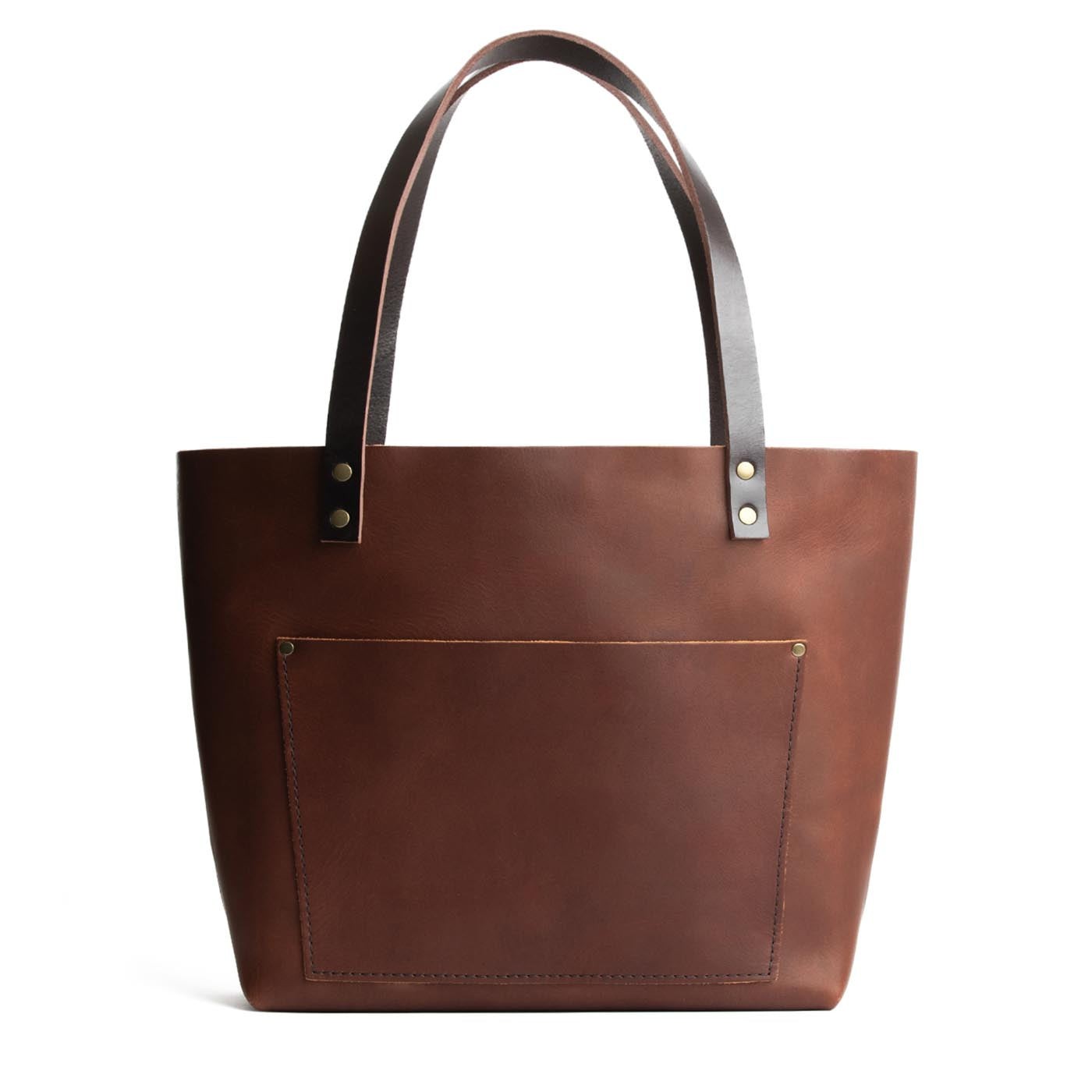 Durango Classic | Large leather tote bag with sturdy bridle handles and front pocket