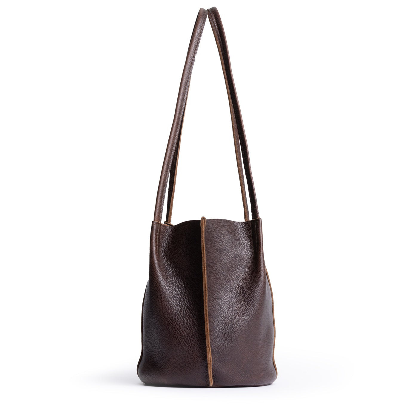 Coldbrew Classic | Petite bucket shaped tote bag with matching leather handles