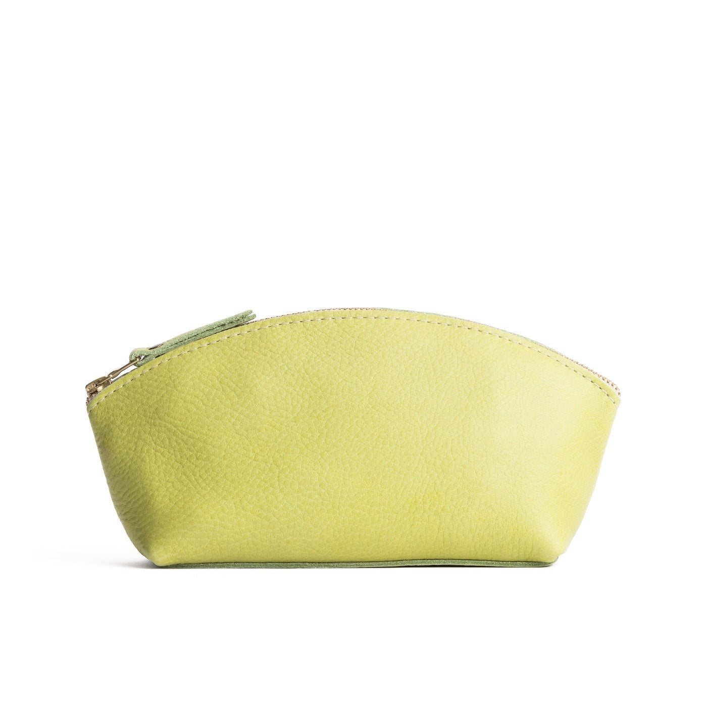 Sugar Snap Eclipse | Spacious leather makeup bag with curved seams and top zipper