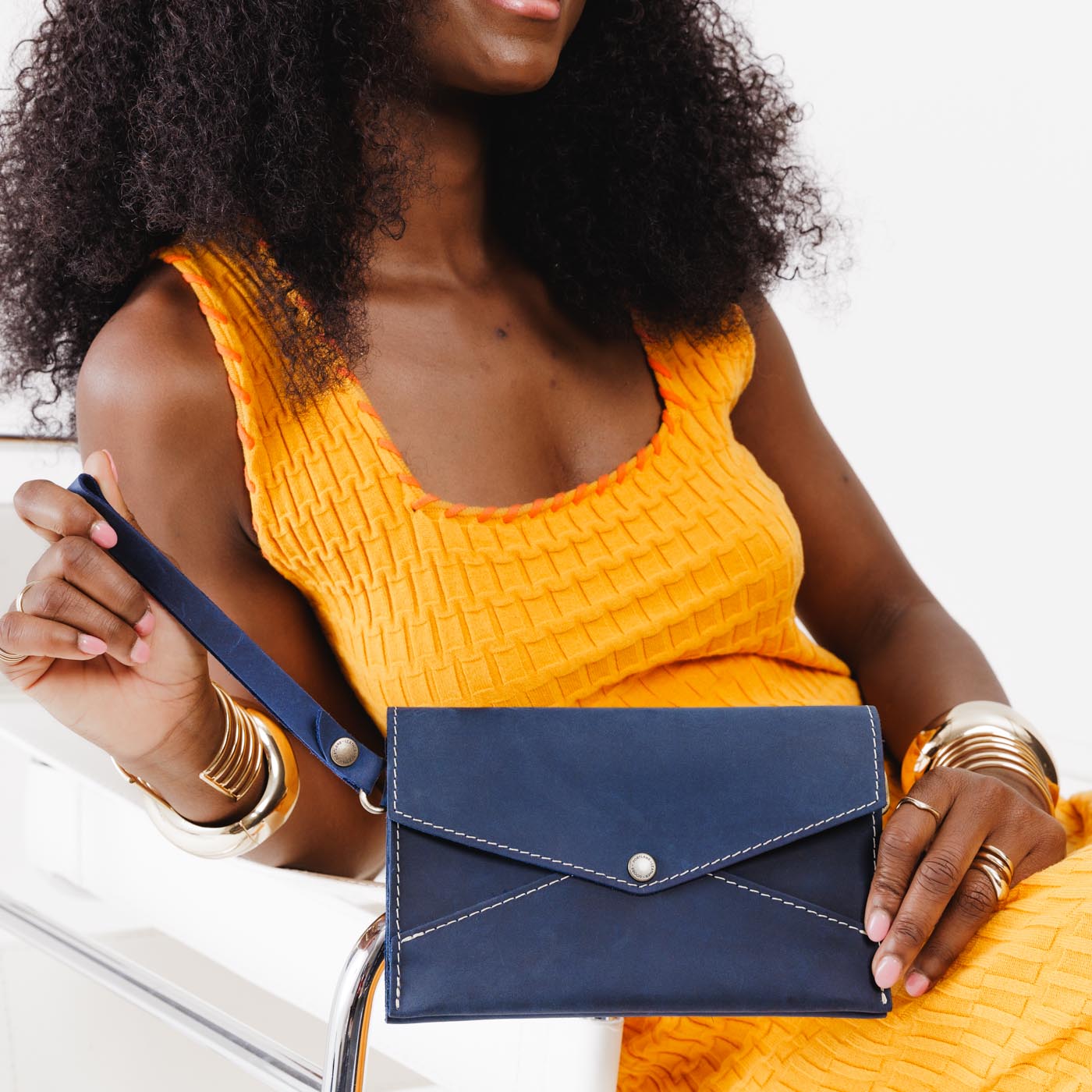  Deep Water | Envelope shaped clutch wallet with crossbody strap