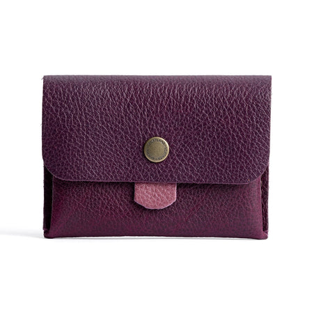 Plum | Envelope snap wallet with contrast pull tab