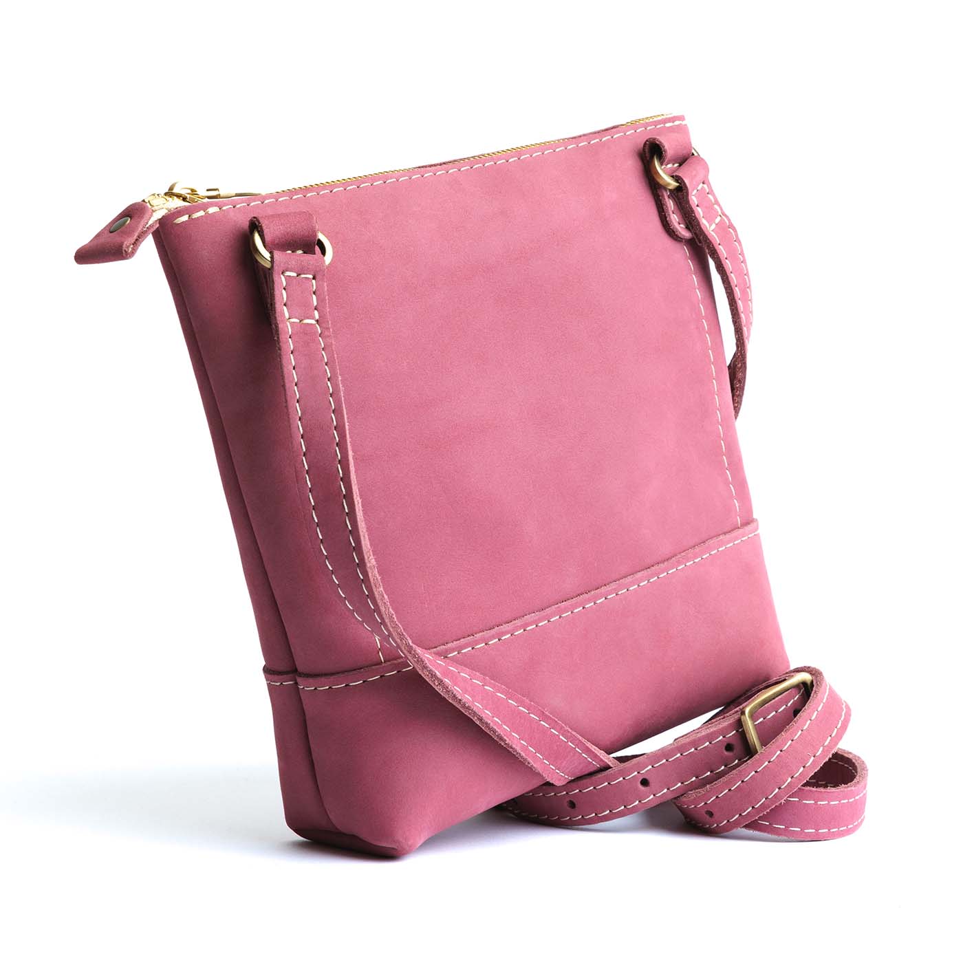  Foxglove | Small rectangular crossbody purse with top zipper and interior pocket