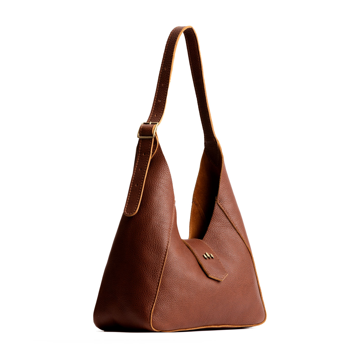 Nutmeg | Structured hobo shoulder bag with adjustable strap and magnetic closure