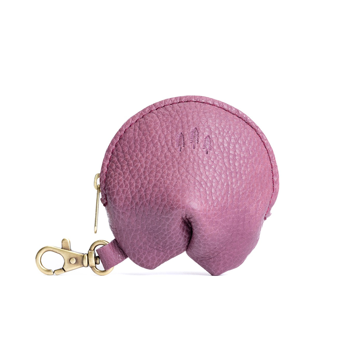 Kyoto | Leather fortune cookie shaped keychain pouch