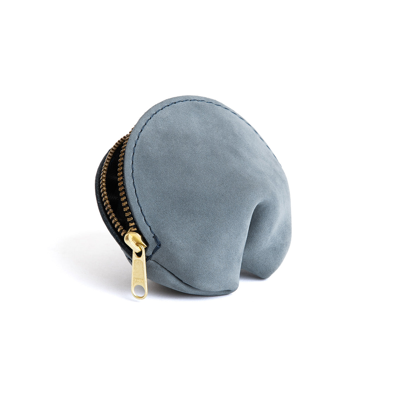 All Color: Storm | Leather fortune cookie shaped pouch