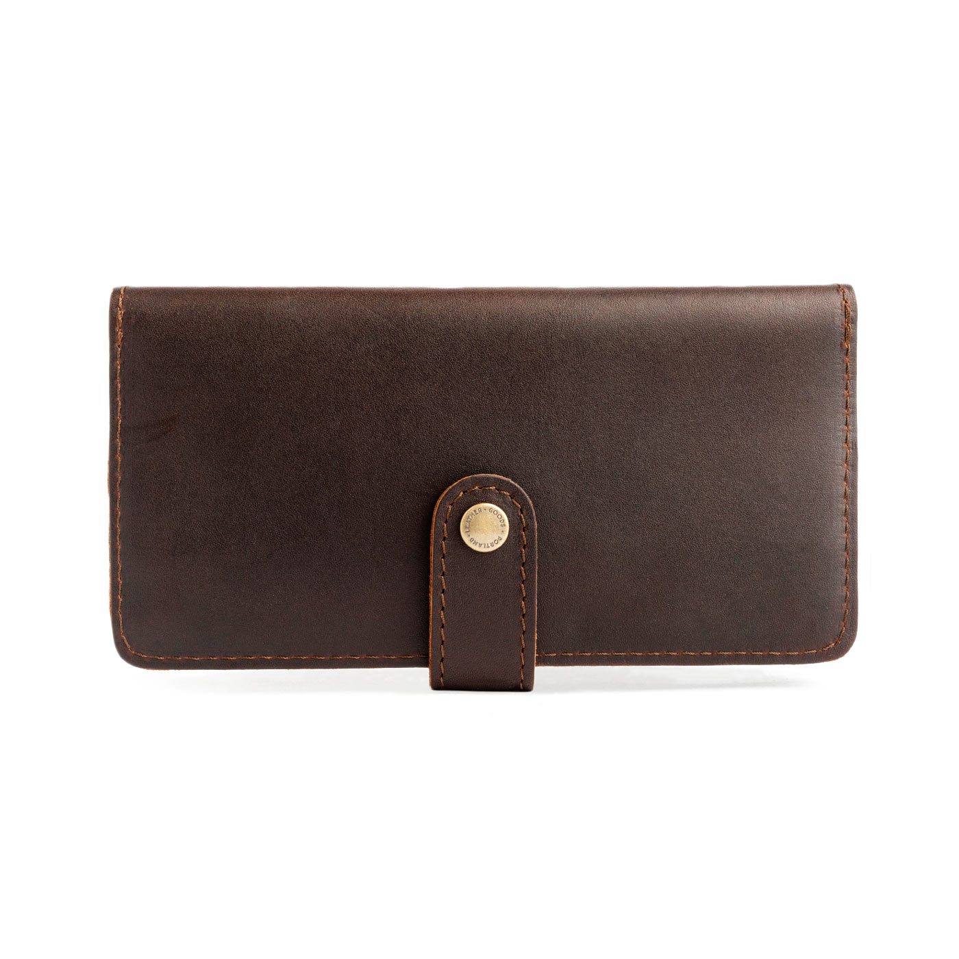 Grizzly | Leather wallet with snap closed