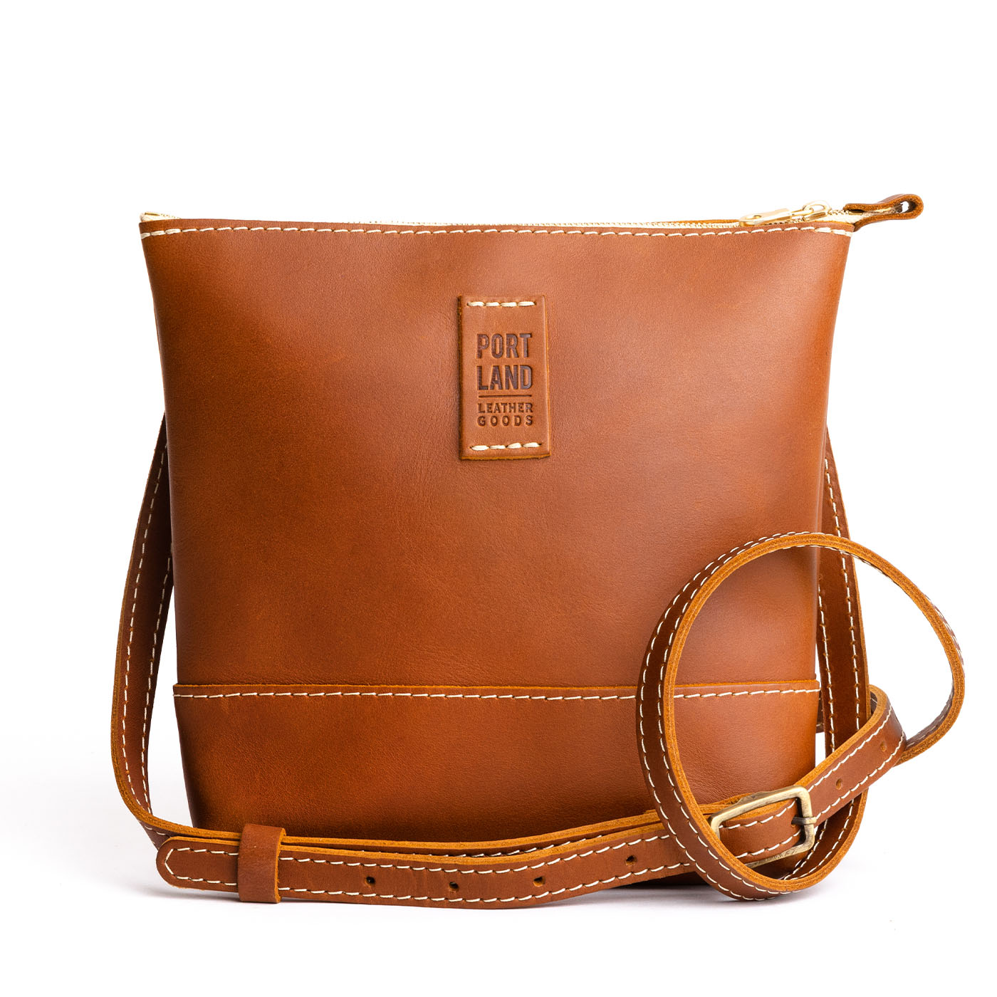  Honey | Small rectangular crossbody purse with top zipper and interior pocket