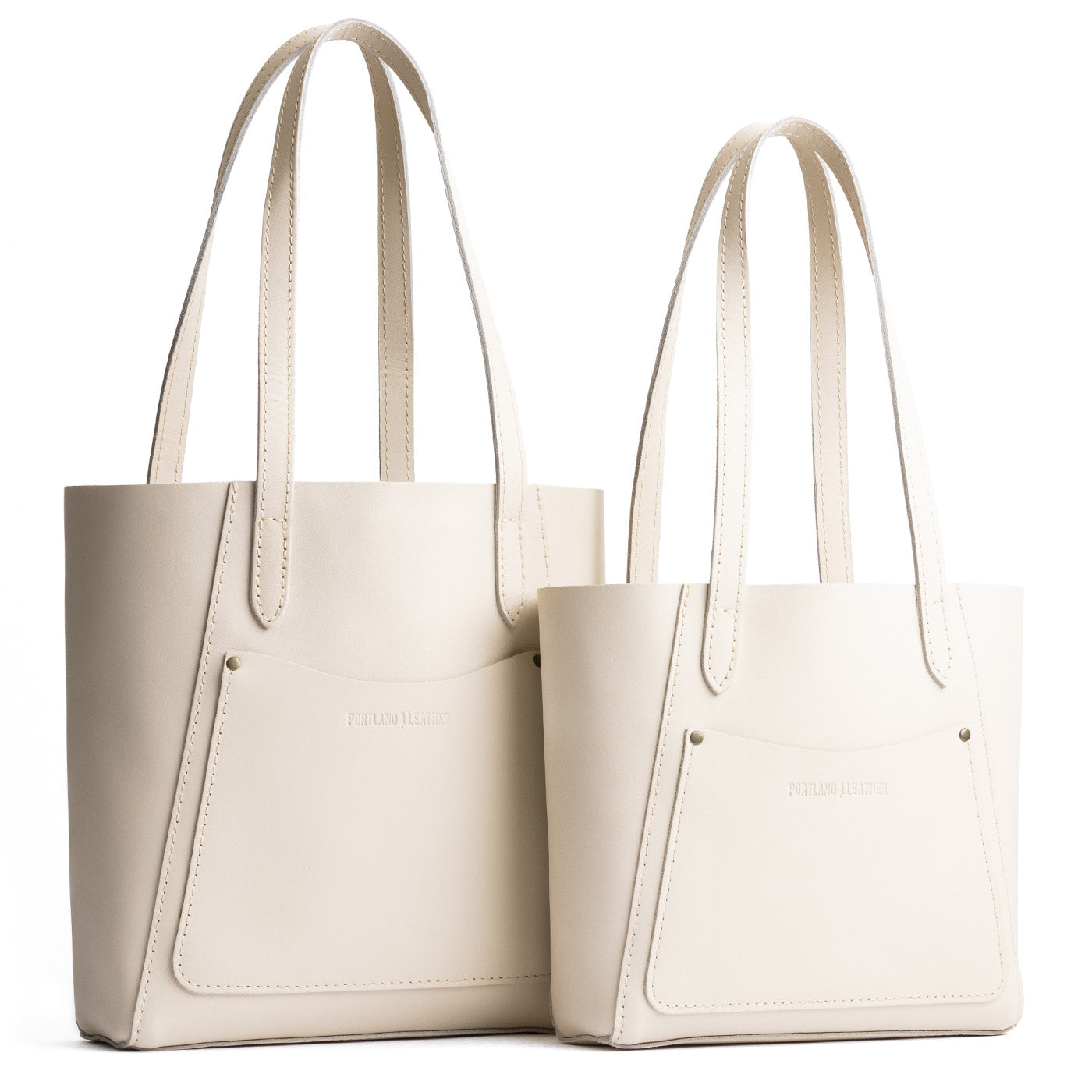 Bone| Comparison of both sizes of tote bag