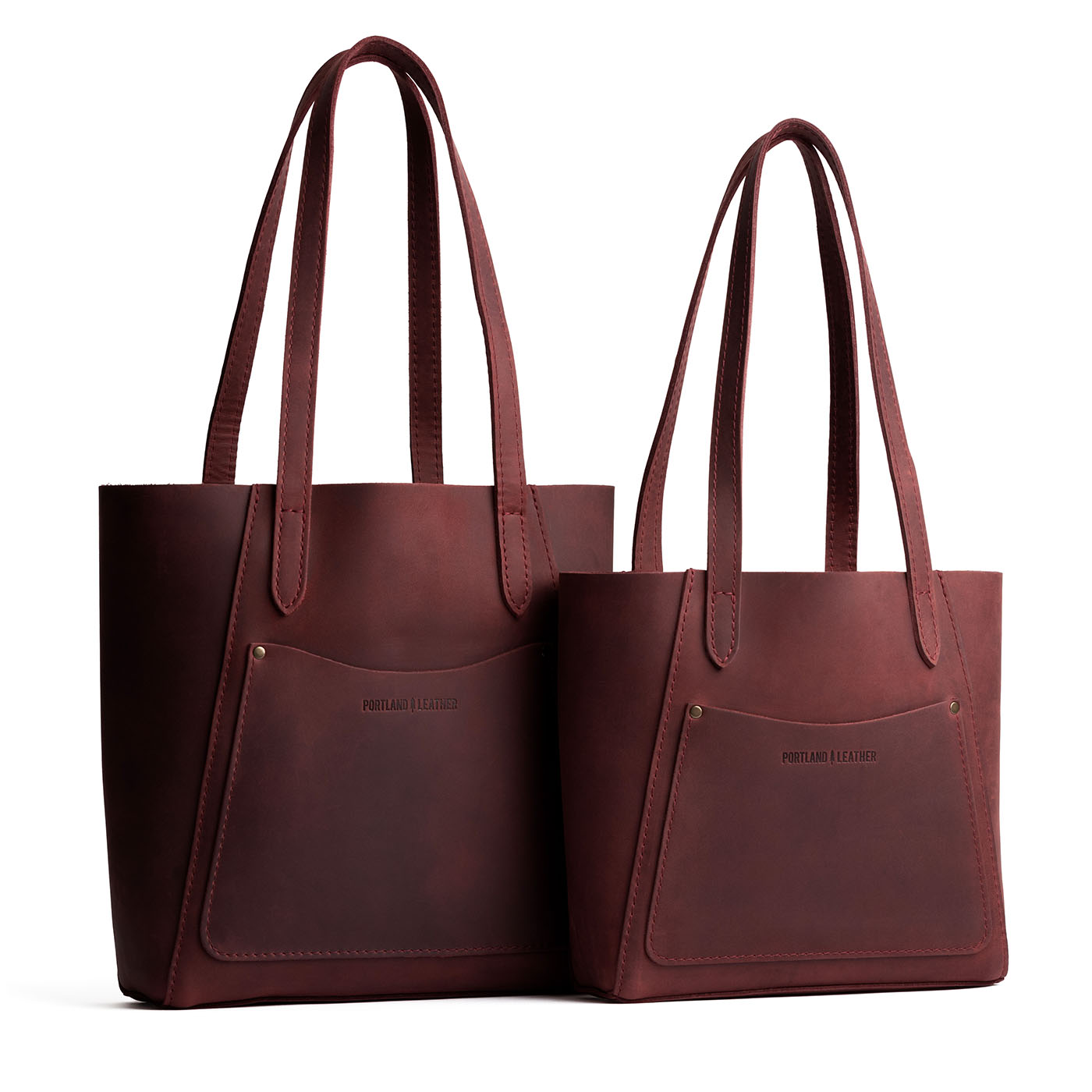 Merlot | Comparison of both sizes of tote bag