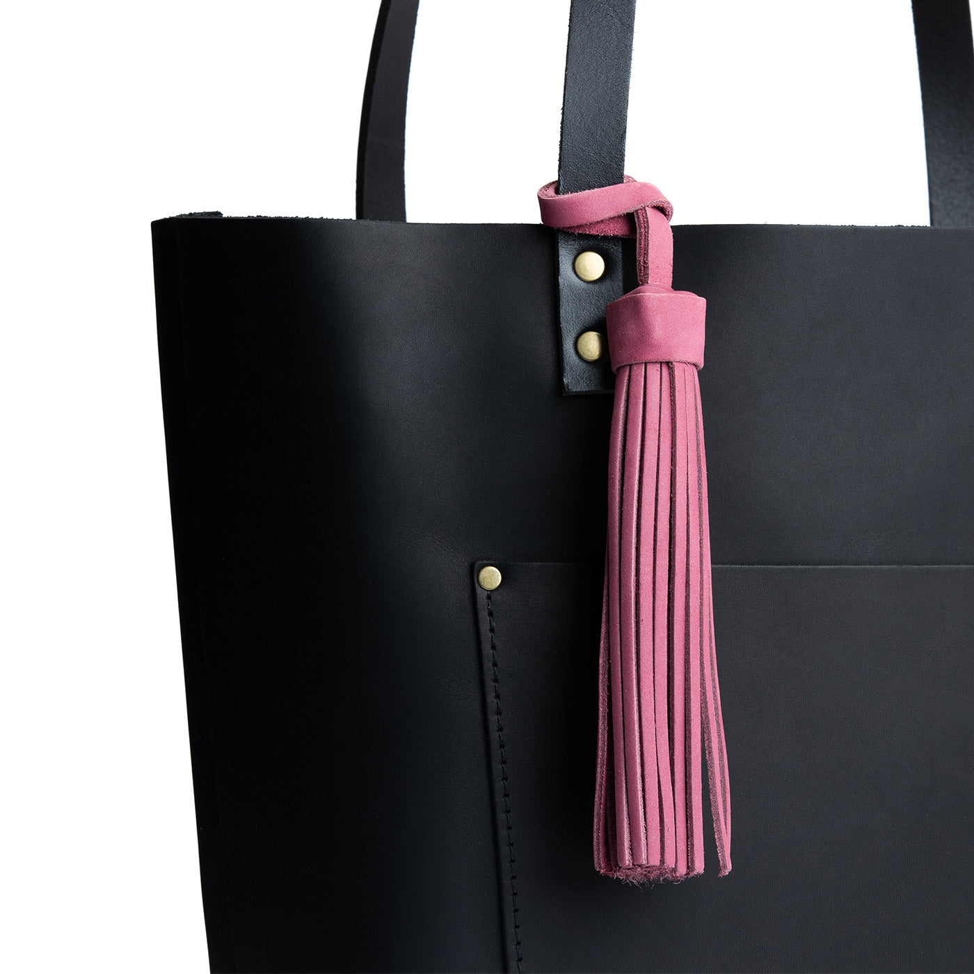 Foxglove*Jumbo | Fringed leather tassel with leather loop