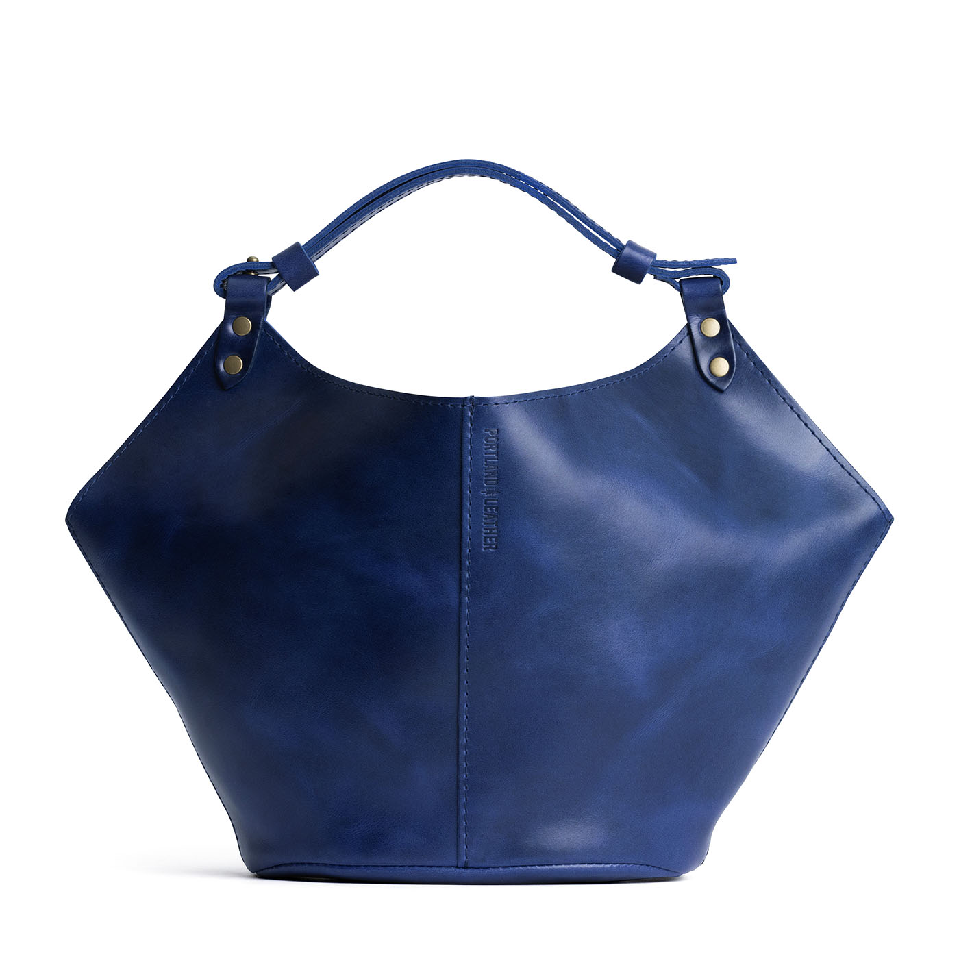 Cowboy Blue*Large | Structured bucket shaped handbag with an adjustable shoulder strap