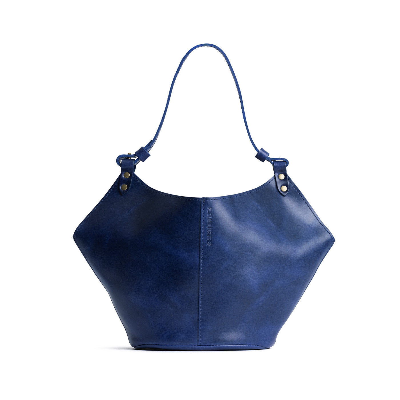 Cowboy Blue*Large | Structured bucket shaped handbag with an adjustable shoulder strap