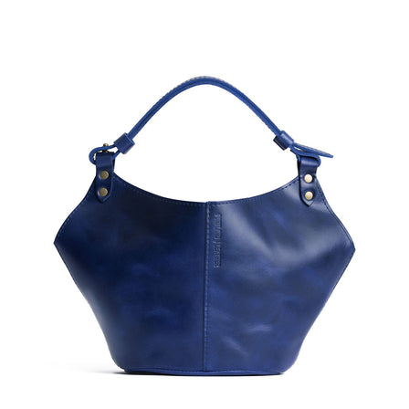 Cowboy Blue*Small | Structured bucket shaped handbag with an adjustable shoulder strap