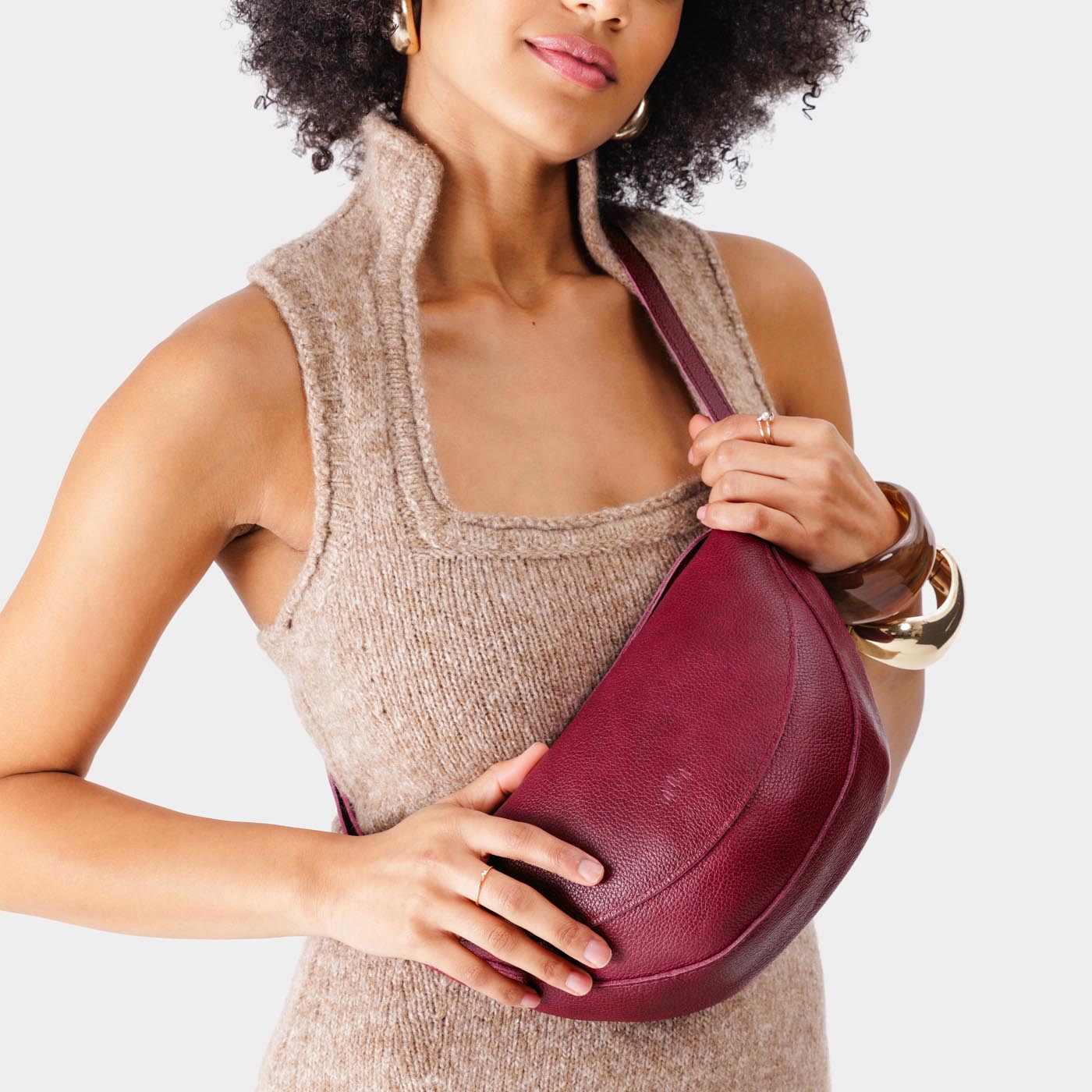 Orchid Medium | Half circle shaped sling bag