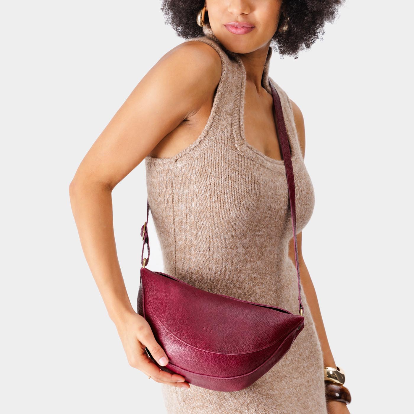 Orchid*Medium | Half circle shaped sling bag