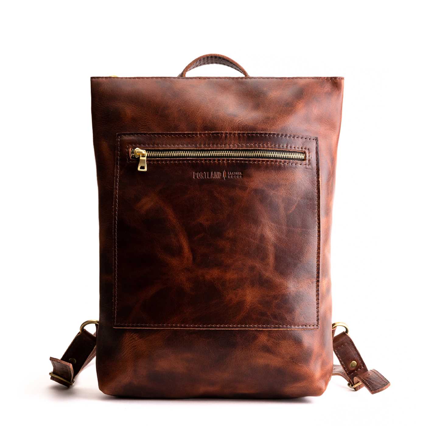 All Color: Lava | Rectangular slim leather backpack