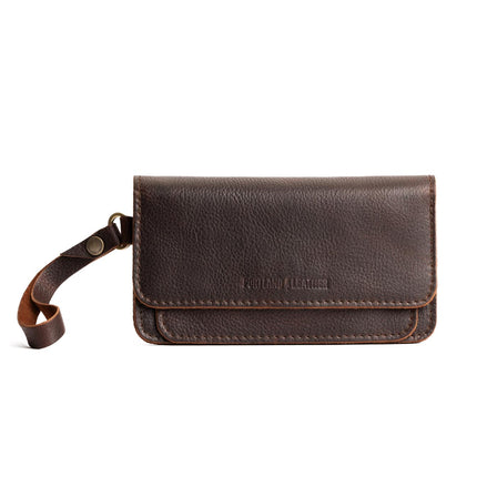 Coldbrew | Leather wallet clutch with wristlet and magnetic closure