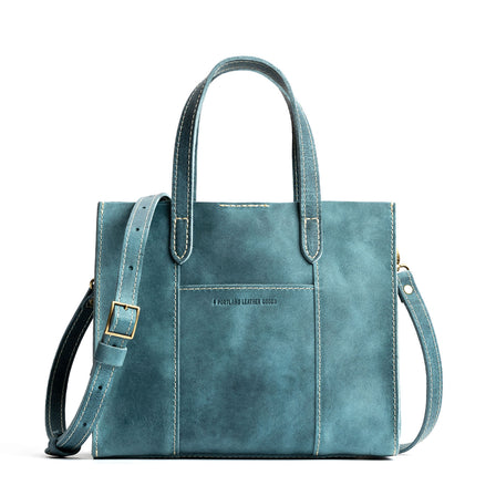 Aqua*Classic | Structured mid-size tote bag with overlapping panels and crossbody strap