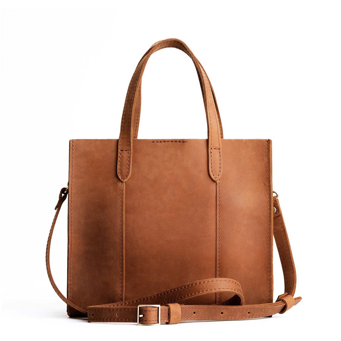 Dakota*Classic | Structured mid-size tote bag with overlapping panels and crossbody strap