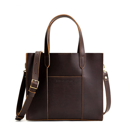 Grizzly*Zipper | Structured mid-size tote bag with overlapping panels and crossbody strap