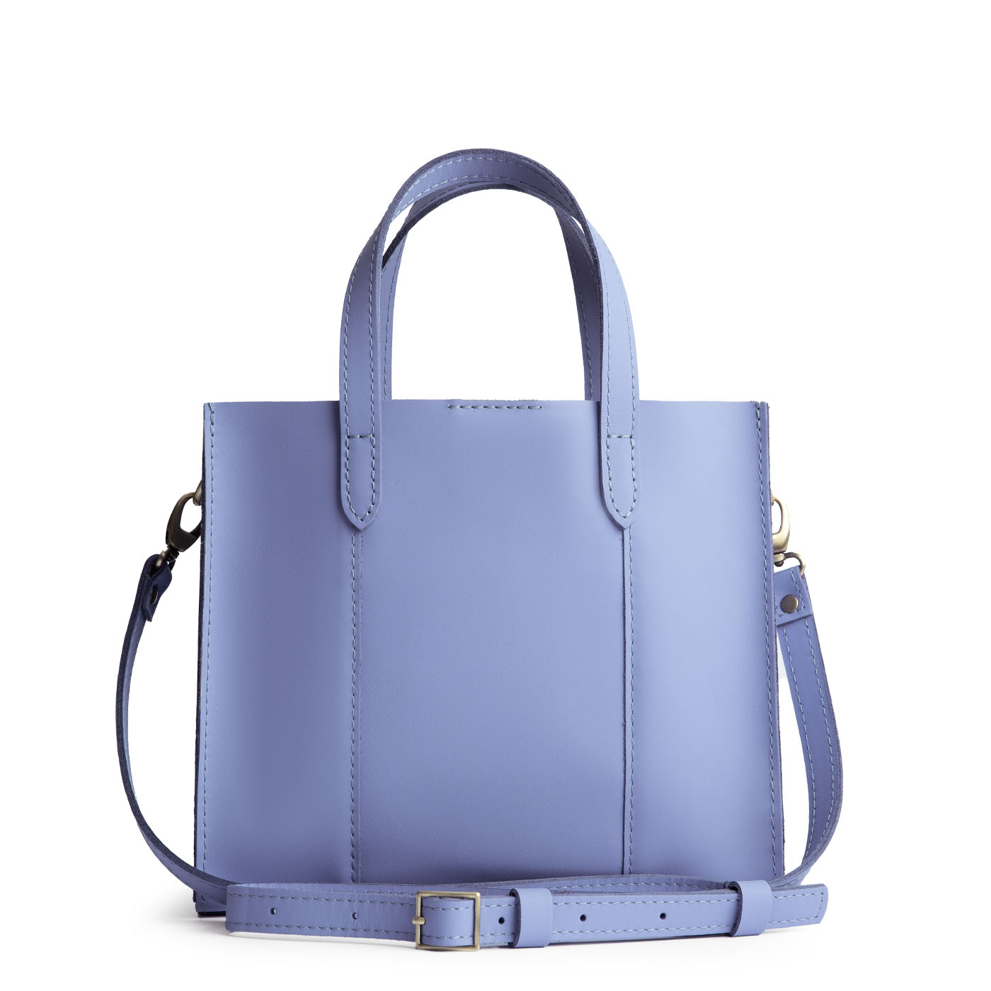 Jacaranda*Classic | Structured mid-size tote bag with overlapping panels and crossbody strap