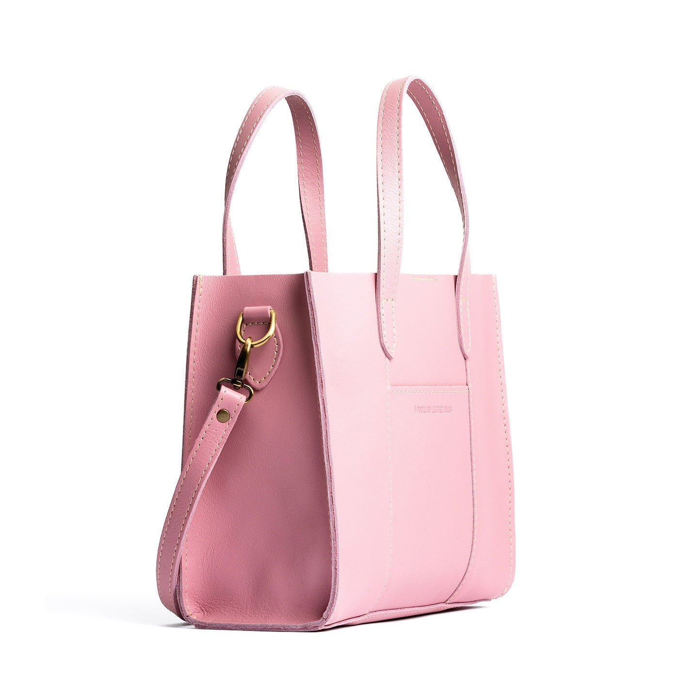 Vintage Pink Classic | Structured mid-size tote bag with overlapping panels and crossbody strap