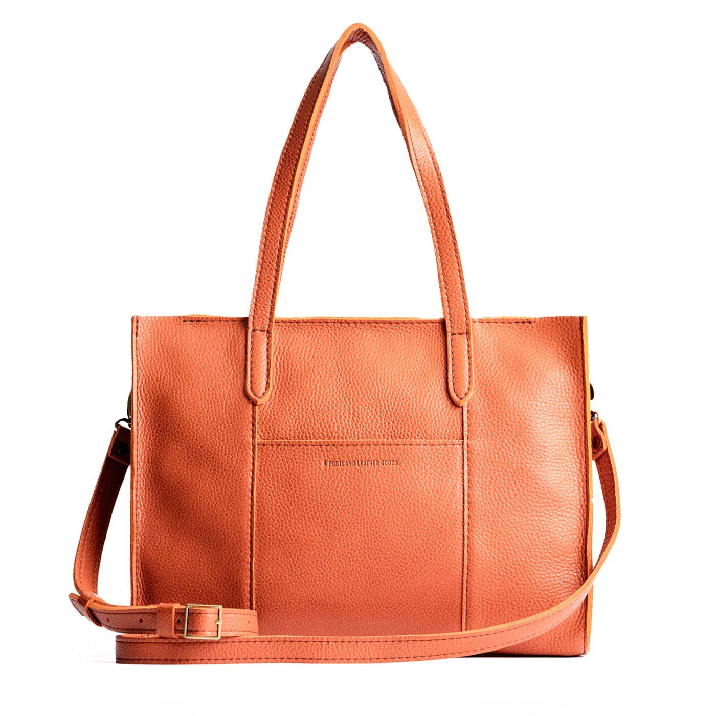 Koi*East/West | Structured wide tote bag with overlapping panels and crossbody strap