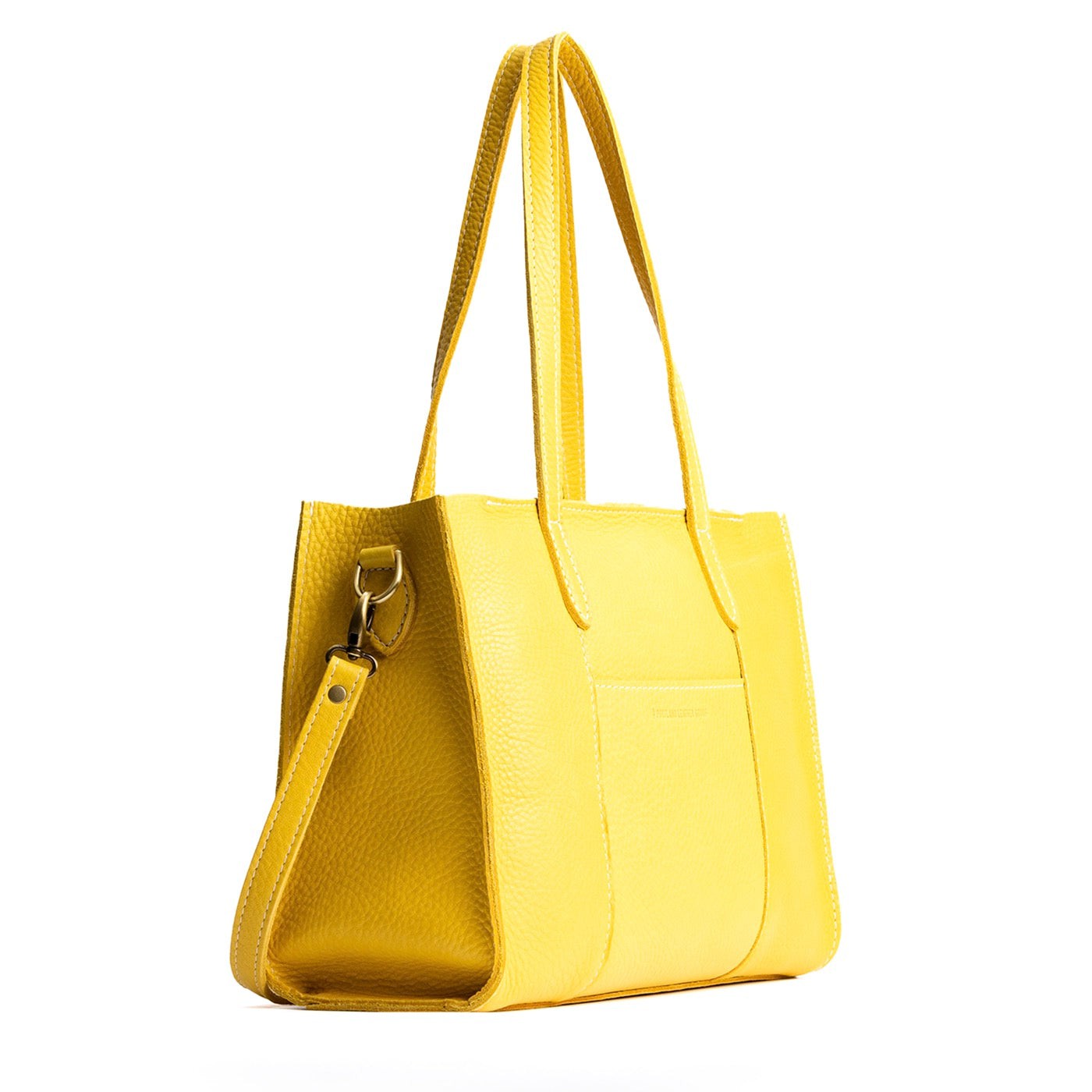 Naples East/West | Structured wide tote bag with overlapping panels and crossbody strap