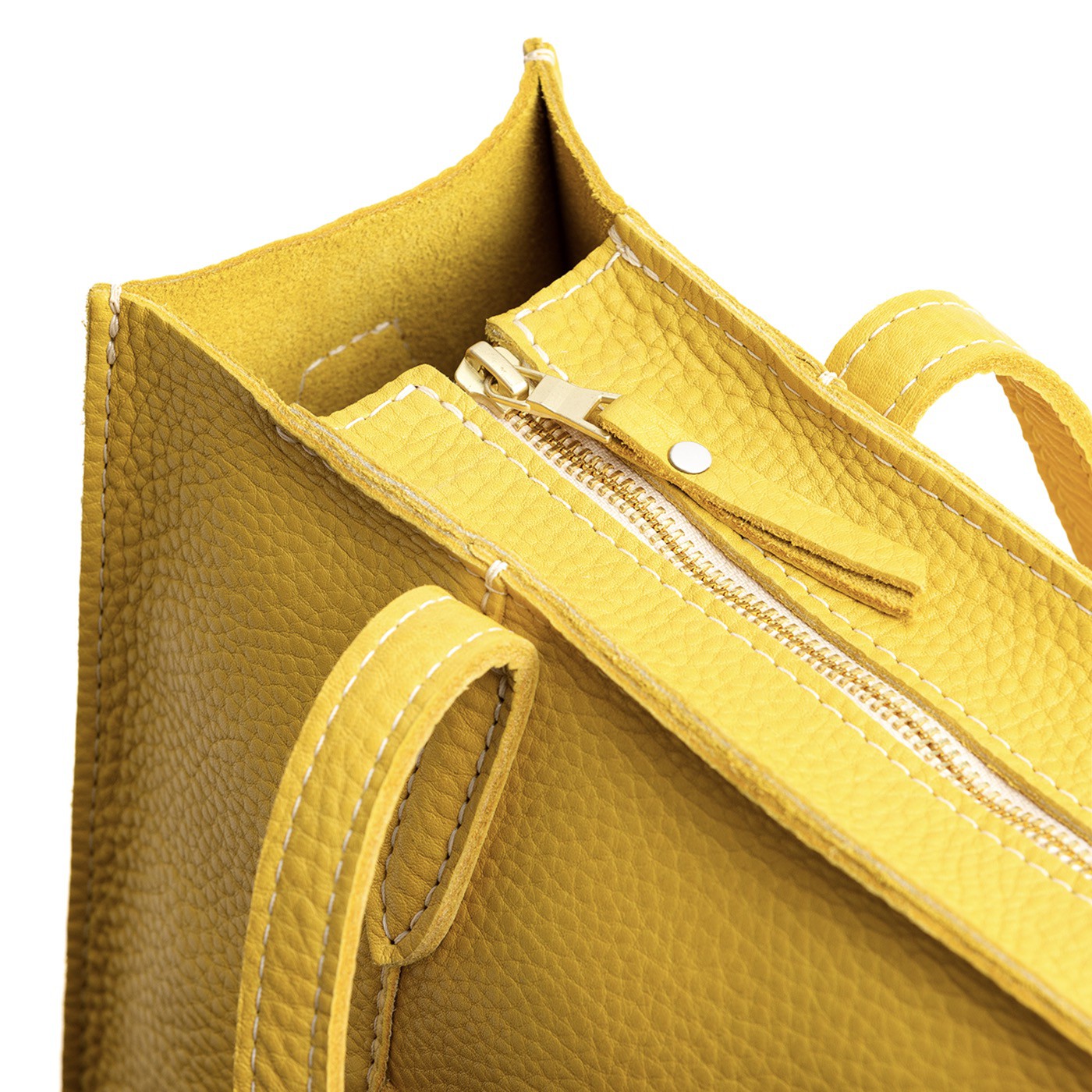 Naples*East/West | Structured wide tote bag with overlapping panels and crossbody strap