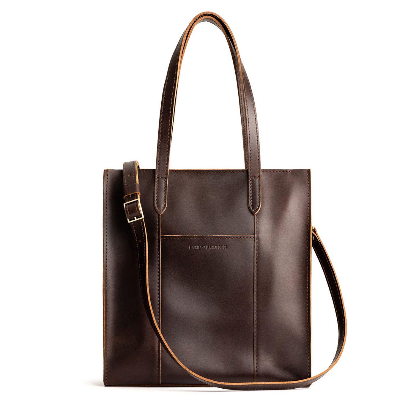  Grizzly*North/South | Structured large tote bag with overlapping panels and crossbody strap