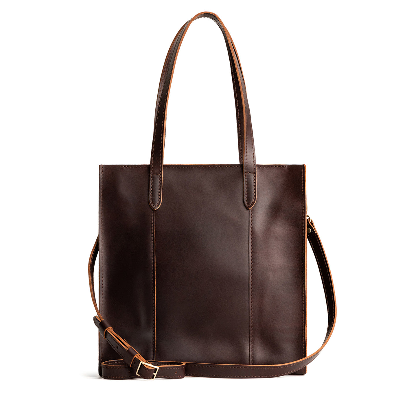  Grizzly North/South | Structured large tote bag with overlapping panels and crossbody strap