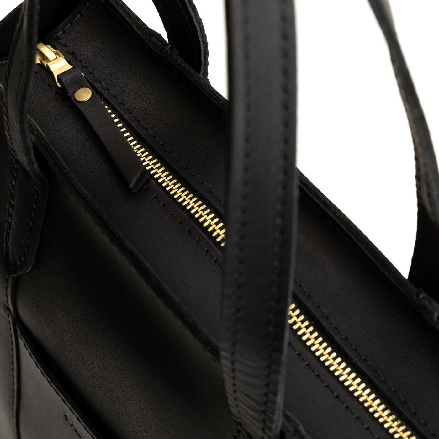  Black*North/South | Structured large tote bag with overlapping panels and crossbody strap